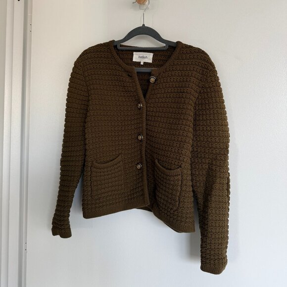 ba&sh Sweaters - ba&sh Gaspard Cardigan (Green Size M 2)